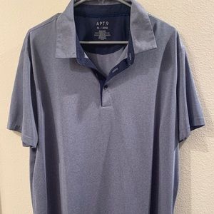 Men’s APT9 HEIQ Smart Temp Blue polo shirt size XL